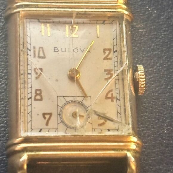 Vintage Bulova Scallop Men's Mechanical Watch (Head Only) - 10K RGP. - Picture 1 of 7